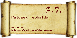 Palcsek Teobalda névjegykártya